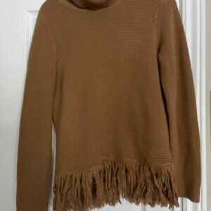 Michael Kors Turtleneck fringe sweater